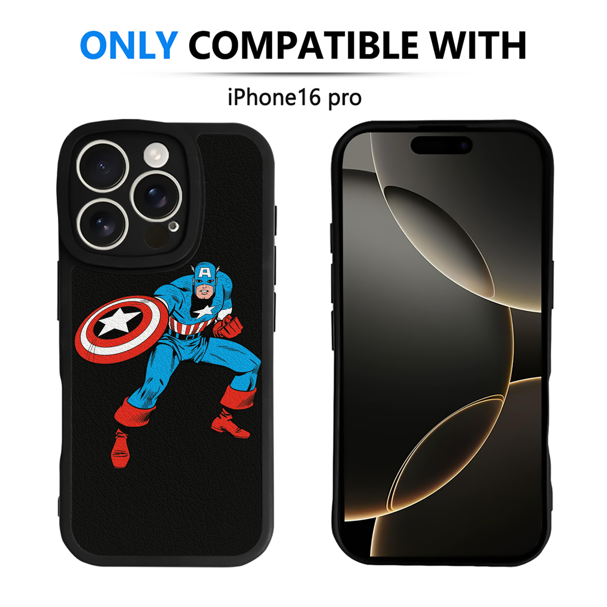 （画像用） アベンジャーズ The Avengers 【iPhone 16シリーズ対応】シリコンスマホケース（レザー調） 材質：シリコン